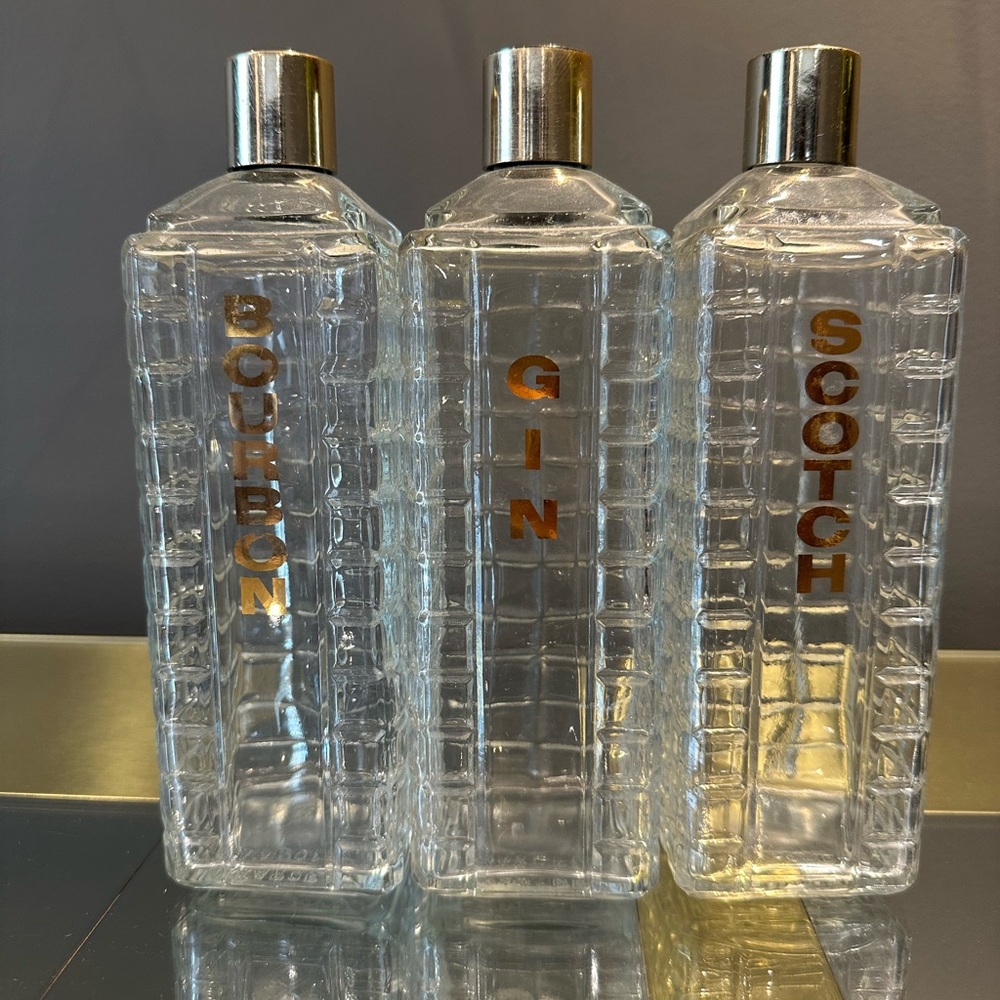 Vintage liquor bottle set